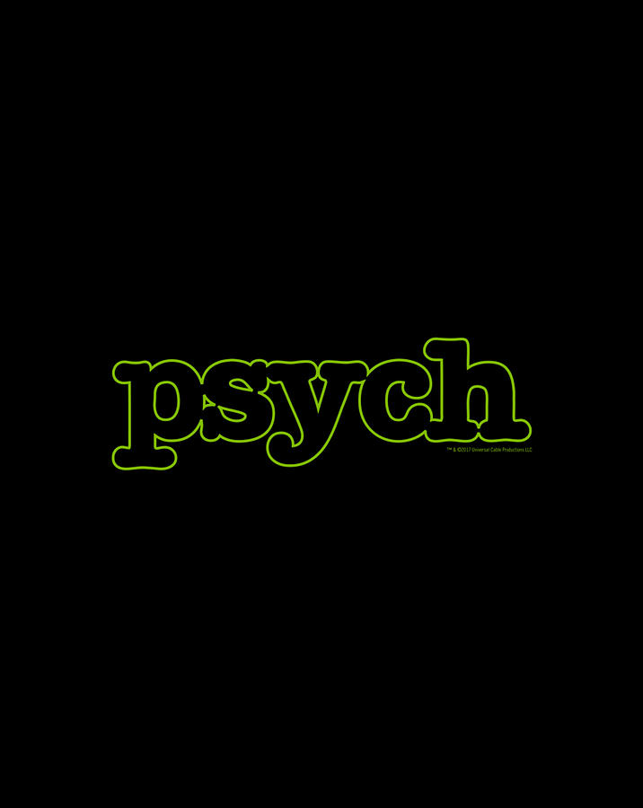 Psych Outline Logo Hooded Digital Art by Frank Nguyen