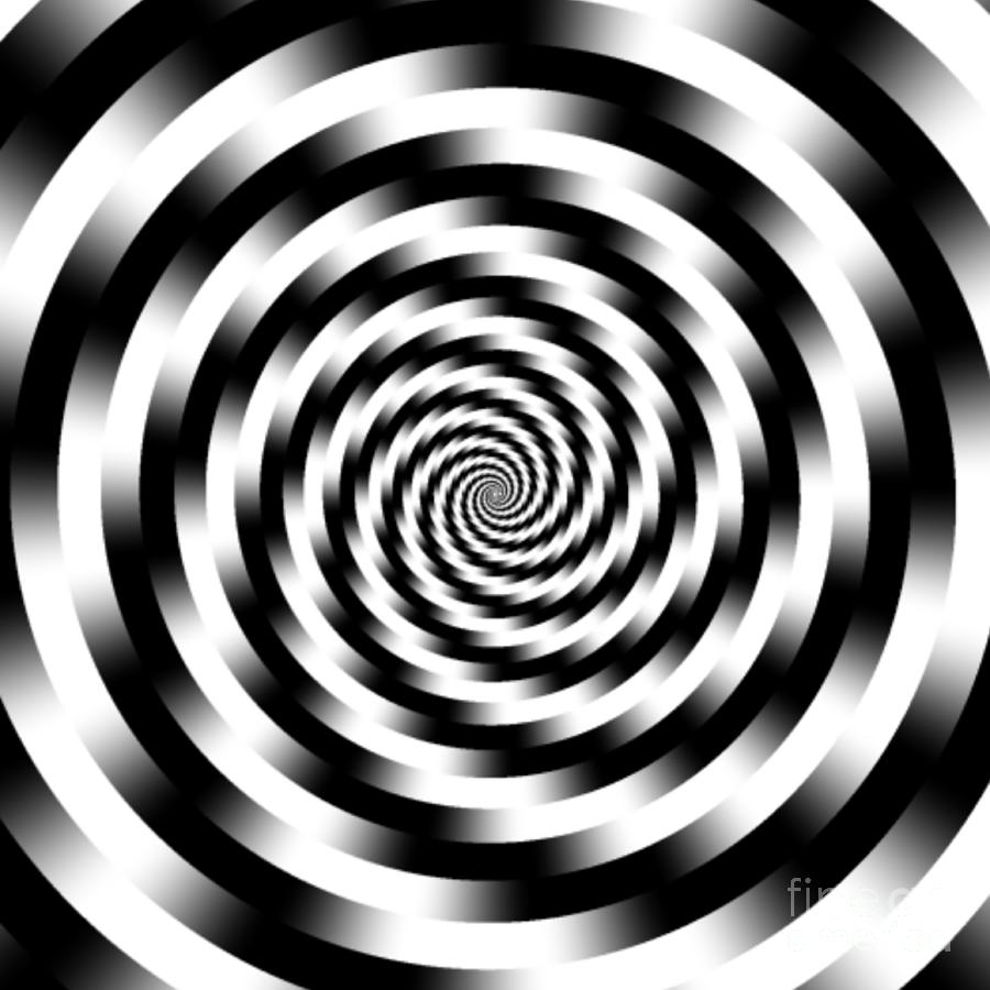 Psychadelic Circles Spiraling Optical Illusions Mixed Media by Garbage ...