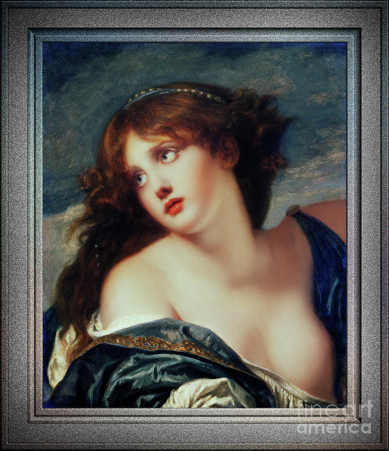 Psyche by Jean-Baptiste Greuze	 Remastered Xzendor7 Classical Fine Art Reproductions Painting by Xzendor7