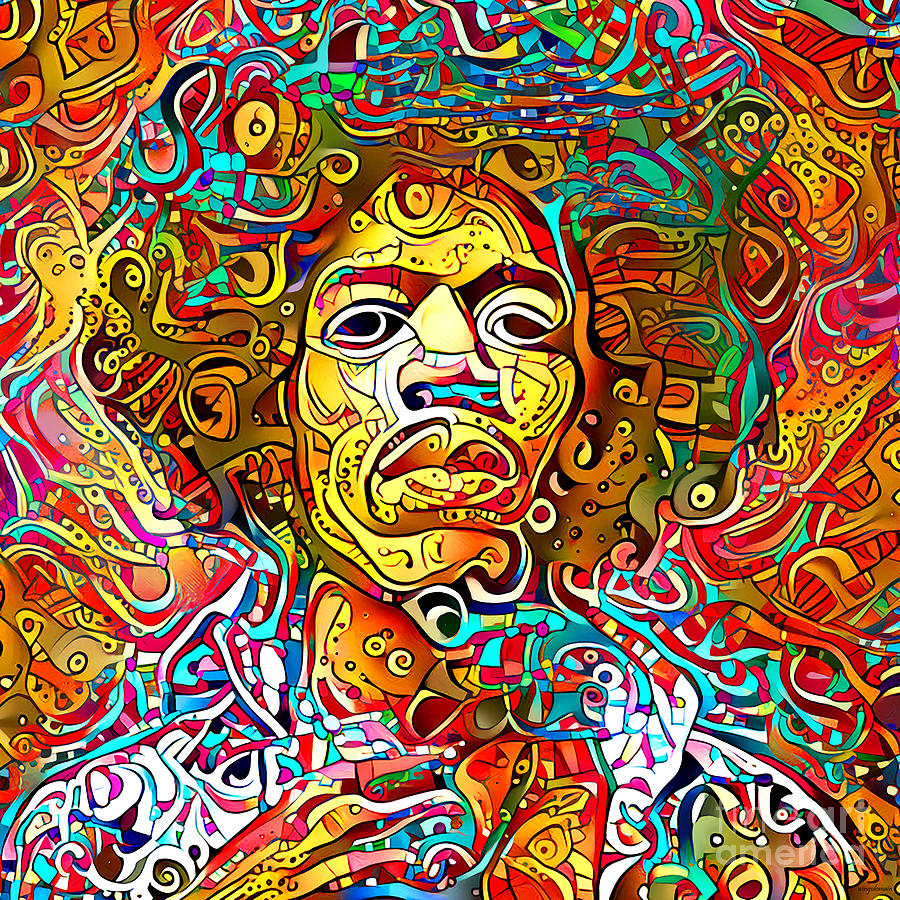 Psychedelic 60s Jimi Hendrix Psychedelic Acid Trip 20210831-20240118z Photograph by Wingsdomain Art and Photography