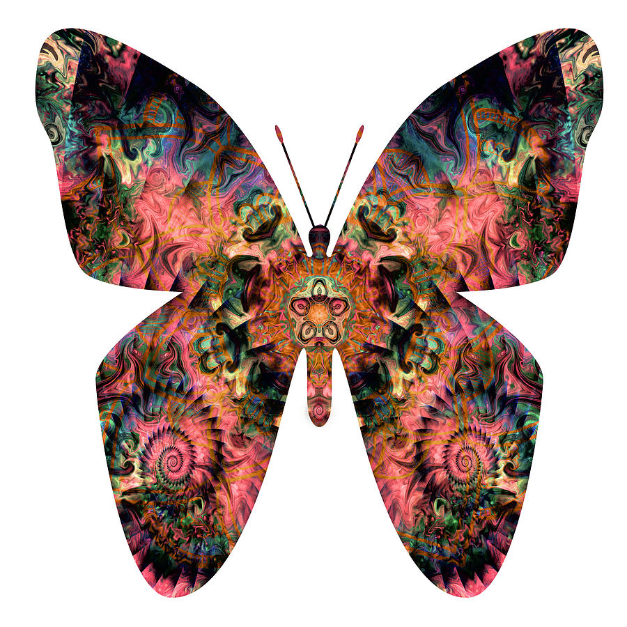 Psychedelic Butterfly a la Mode Digital Art by Peggy Collins