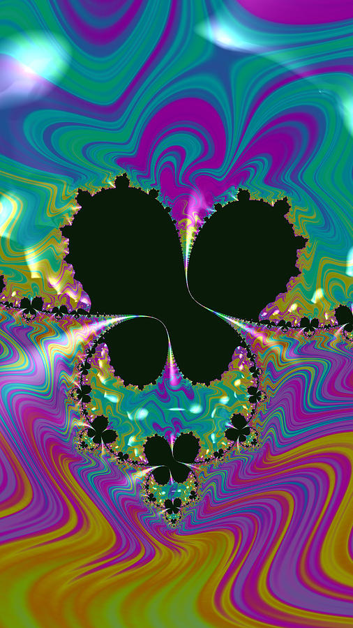 Psychedelic Butterfly Fractal Art Digital Art by Shelli Fitzpatrick