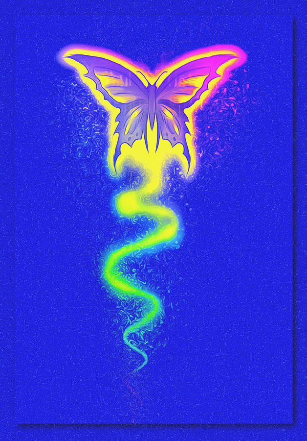 Psychedelic Butterfly Mixed Media