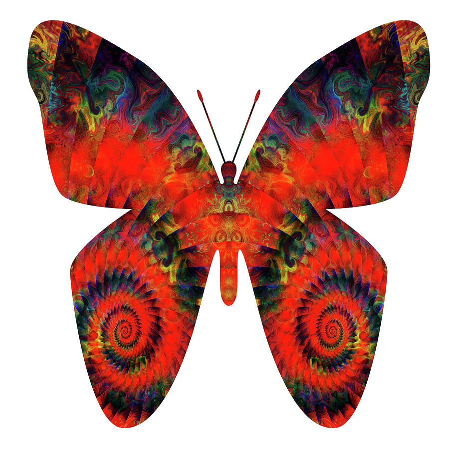 Psychedelic Butterfly Digital Art by Peggy Collins