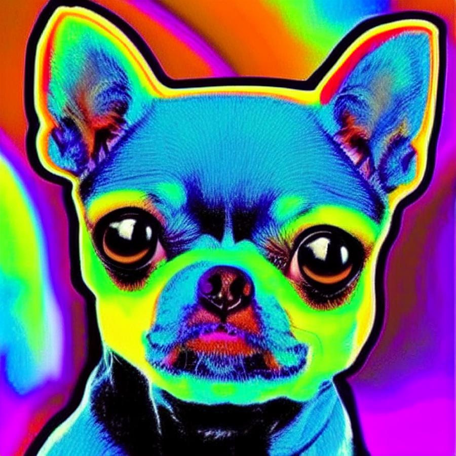 Psychedelic Chihuahua Six Digital Art By Eric Dunn - Fine Art America