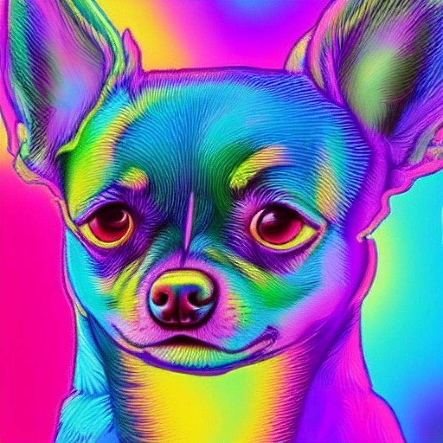 Psychedelic Chihuahua Three Digital Art by Eric Dunn - Fine Art America