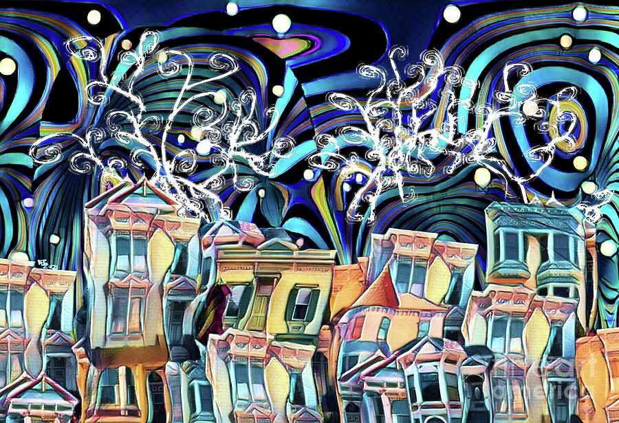 Psychedelic City Digital Art by Michelle Ressler