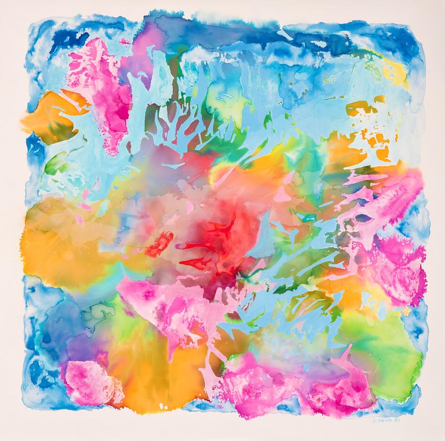 Coral Reef Mixed Media - Psychedelic Coral Reef by Janie Behr