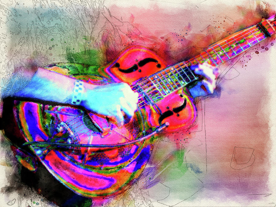 Psychedelic Dobro WC Photograph by C H Apperson