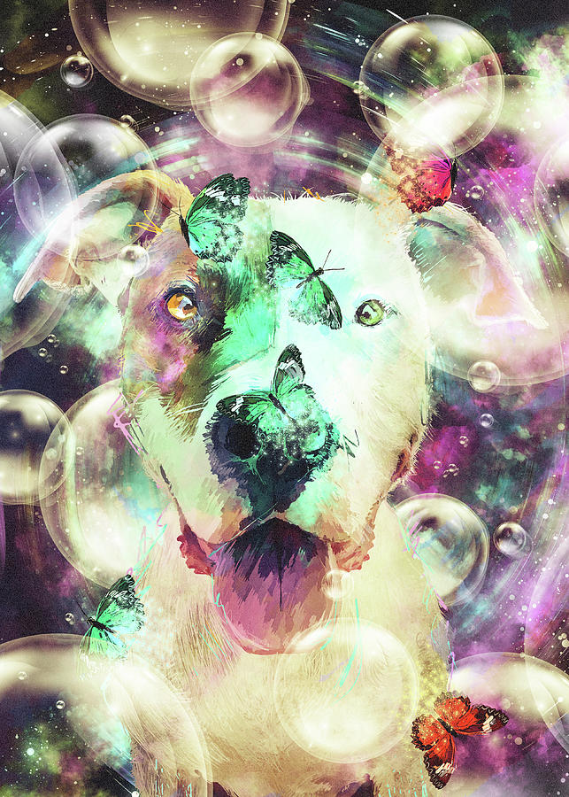 Psychedelic Dog Digital Art by Peter Bur - Fine Art America