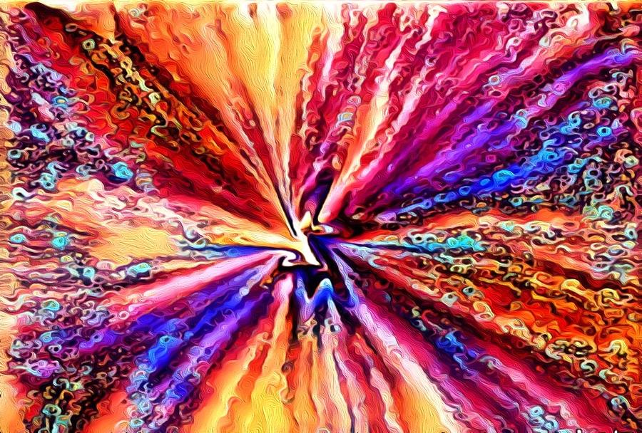 Psychedelic explosion Digital Art by Megan Walsh