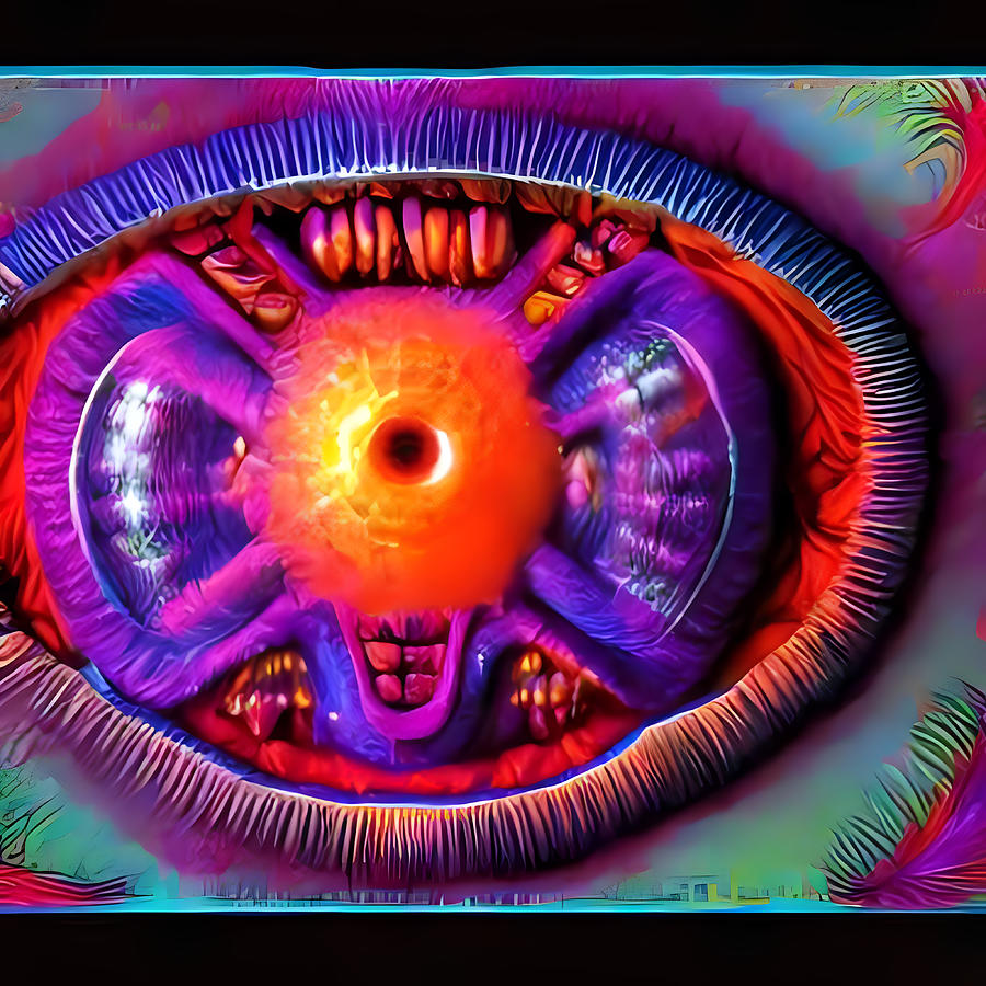 Psychedelic Digital Art - Psychedelic Eye by Caleb Ongoro