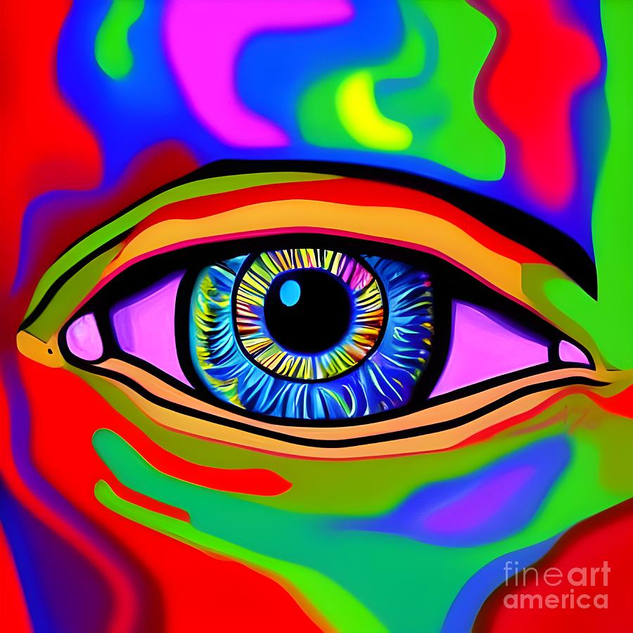Psychedelic Eye Digital Art by Cindys Creative Corner