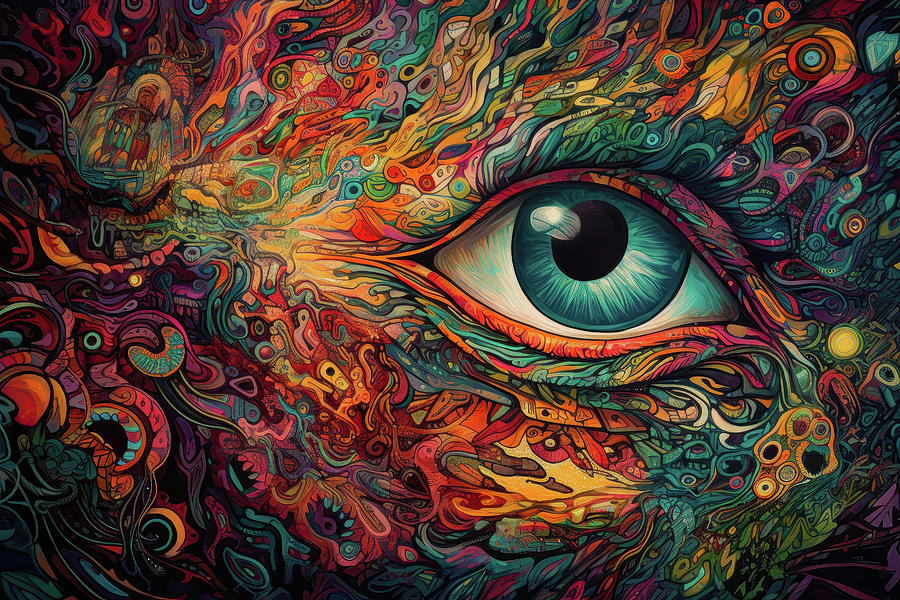 Psychedelic eye. Digital Art by Marek Prokes - Pixels