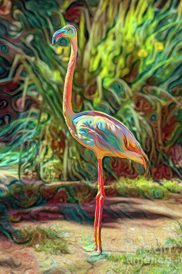 Psychedelic Flamingo Photograph by Roslyn Wilkins