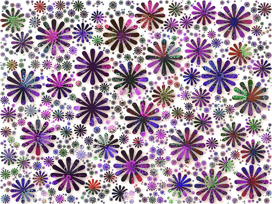 Psychedelic Flower Power Digital Art