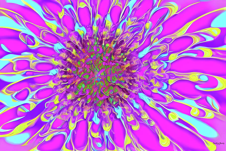 Psychedelic Flower V2 Digital Art By Cindys Creative Corner Fine Art America 1450