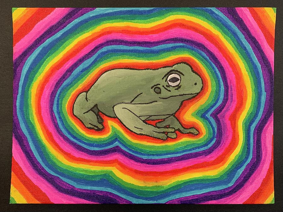 Psychedelic frog Painting by Caitlyn Dennis - Fine Art America