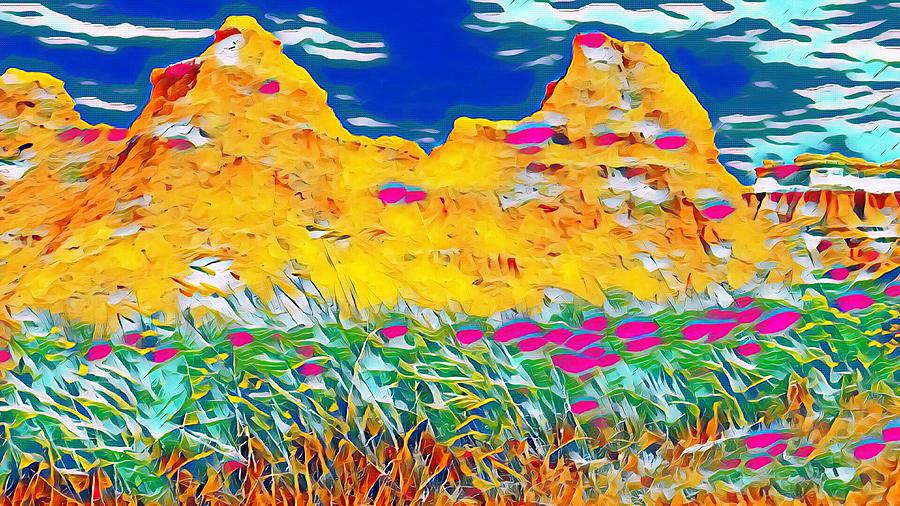 Psychedelic Hills  Digital Art by Ally White
