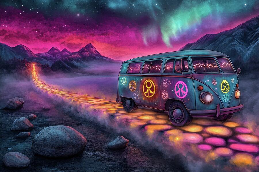 Psychedelic Hippie Journey - Light Road to the Stars Digital Art by Matthias Hauser Psychedelic Hippie Journey - Light Road to the Stars Digital Art by Matthias Hauser