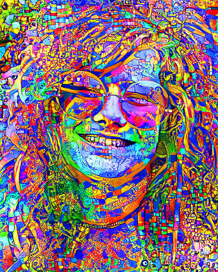 Psychedelic Janis Joplin 20220313 Digital Art by Wingsdomain Art and Photography