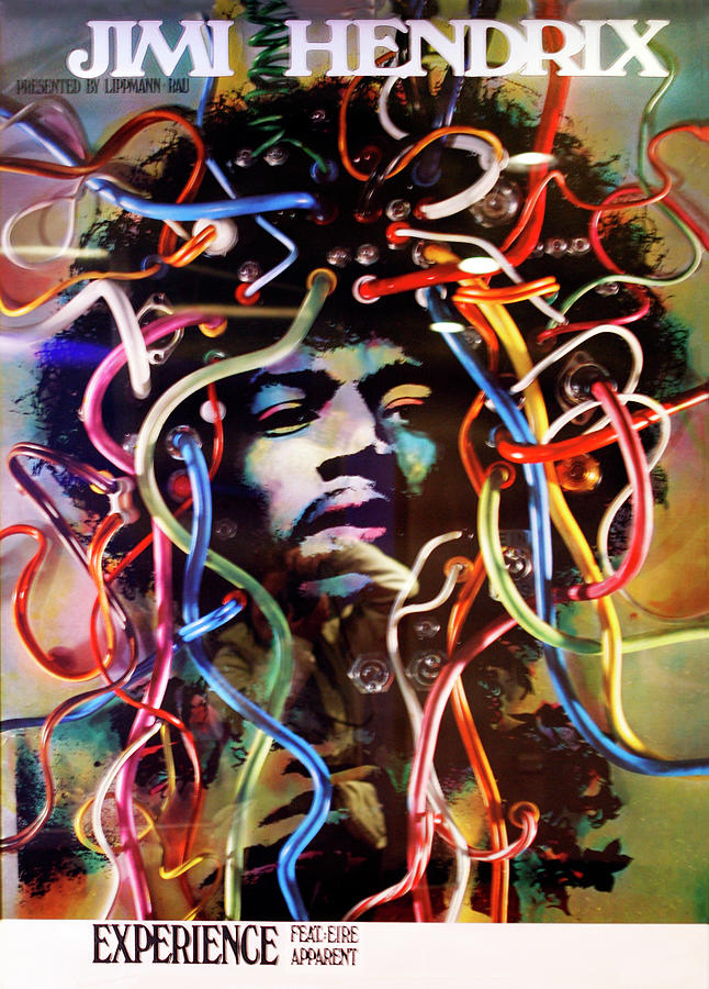 Psychedelic Jimi Hendrix Poster Photograph
