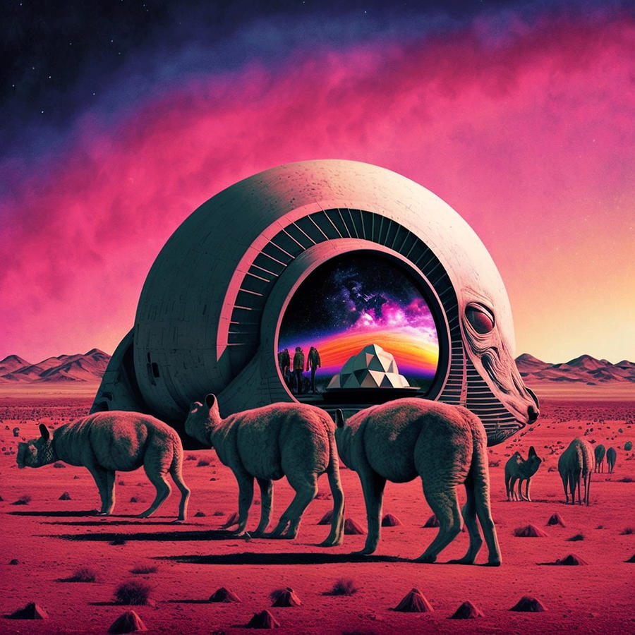 psychedelic Pink Floyd Animals album cover by Asar Studios Digital Art ...