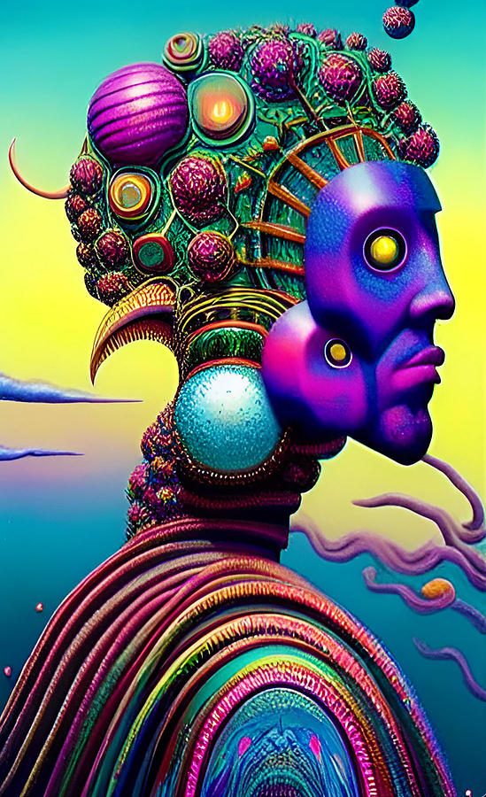 Psychedelic Portrait 2 Digital Art by Barroa Artworks - Fine Art America