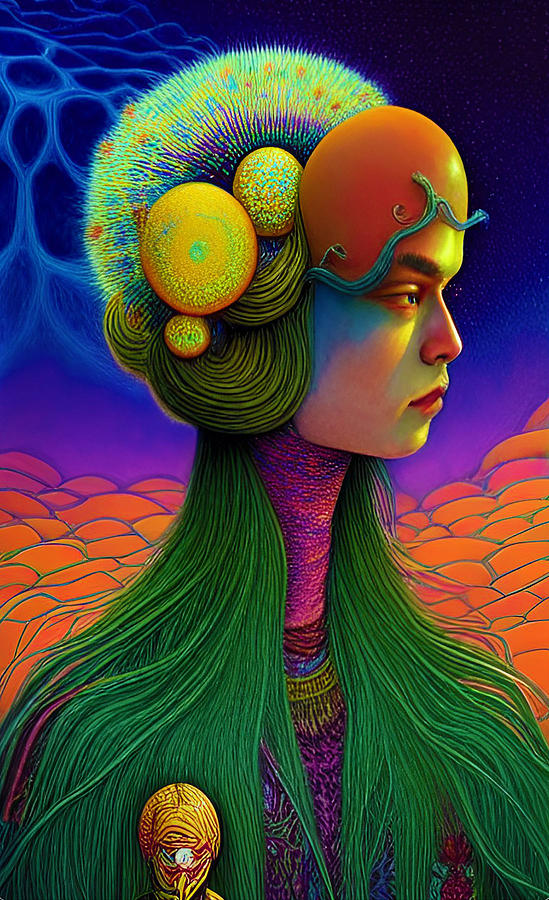 Psychedelic Portrait 23 Digital Art by Barroa Artworks - Fine Art America