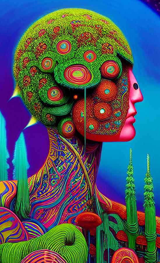 Psychedelic Portrait 26 Digital Art by Barroa Artworks - Fine Art America