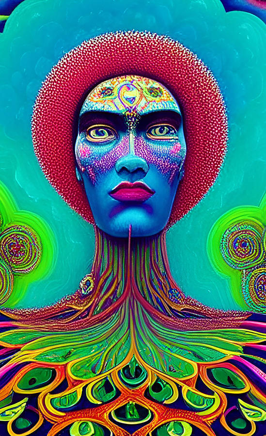 Psychedelic Portrait 37 Digital Art By Barroa Artworks Fine Art America