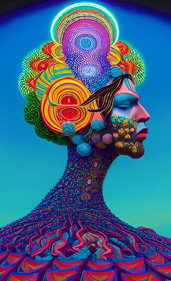 Psychedelic Portrait 5 Digital Art by Barroa Artworks - Fine Art America