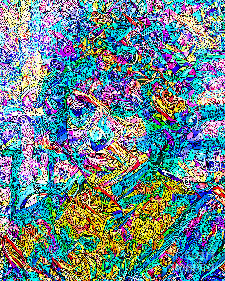 Psychedelic Sixties Bob Dylan Like A Rolling Stone 20201217 Photograph by Wingsdomain Art and Photography