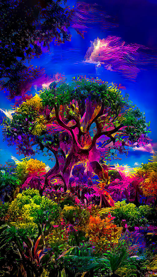 Psychedelic Tree Of Life Digital Art By Patrick Regan - Pixels