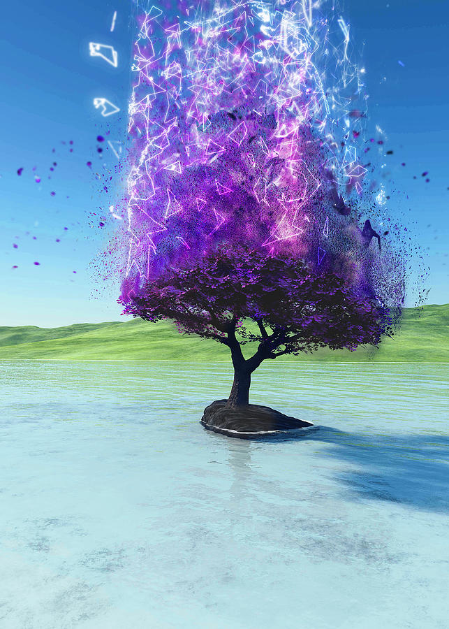 psychedelic tree art