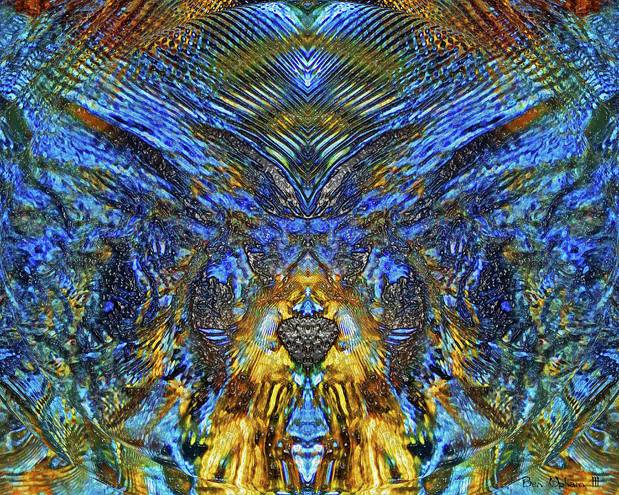 Psychedelicreek #1 with Saturated Colors Sphereized in Plastic Wrap Photograph by Ben Upham III