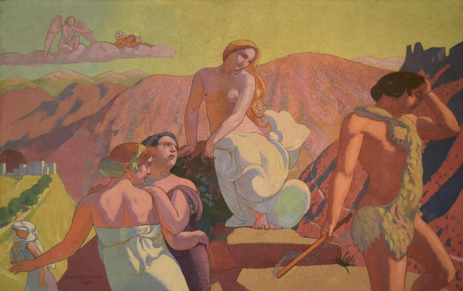 Psyches Kin Bid Her Farewell on a Mountain Top Painting by Maurice Denis