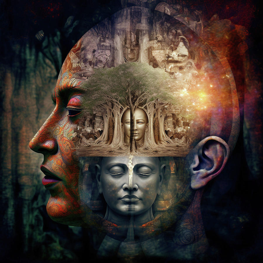 Buddha Digital Art - Psychosynthesis by Robert Knight