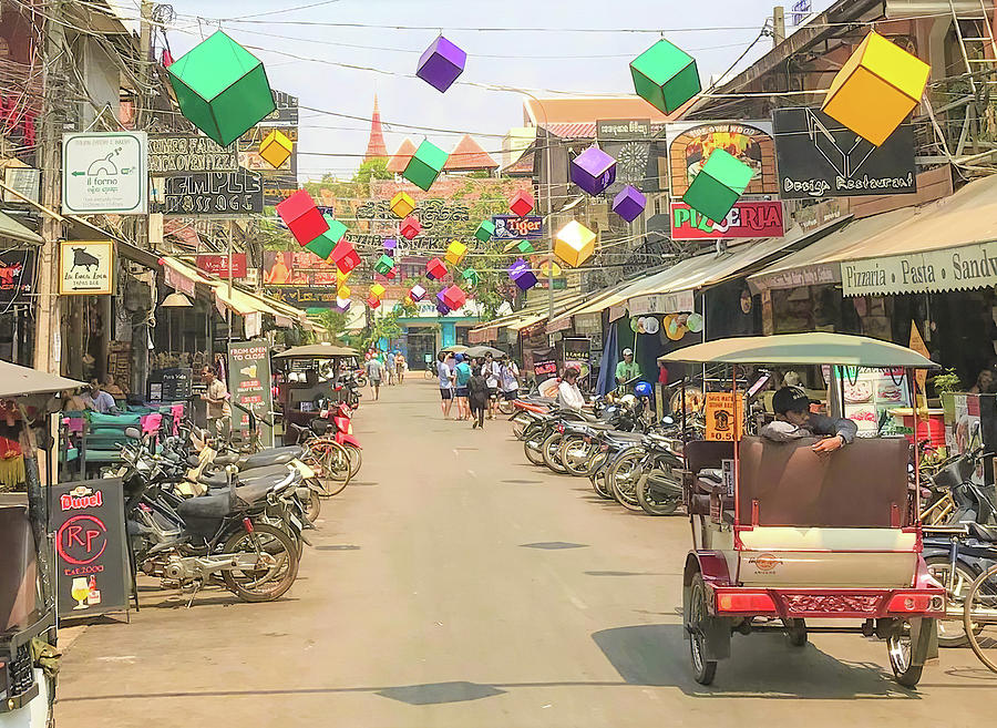 Pub Street in Cambodia Photograph by Rebecca Herranen