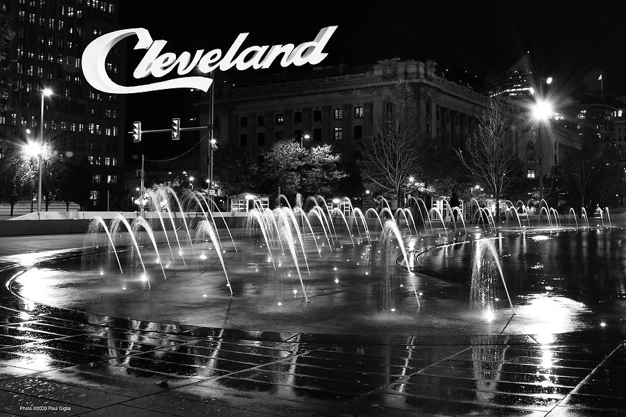 Public Square and Cleveland Sign Photograph by Paul Giglia