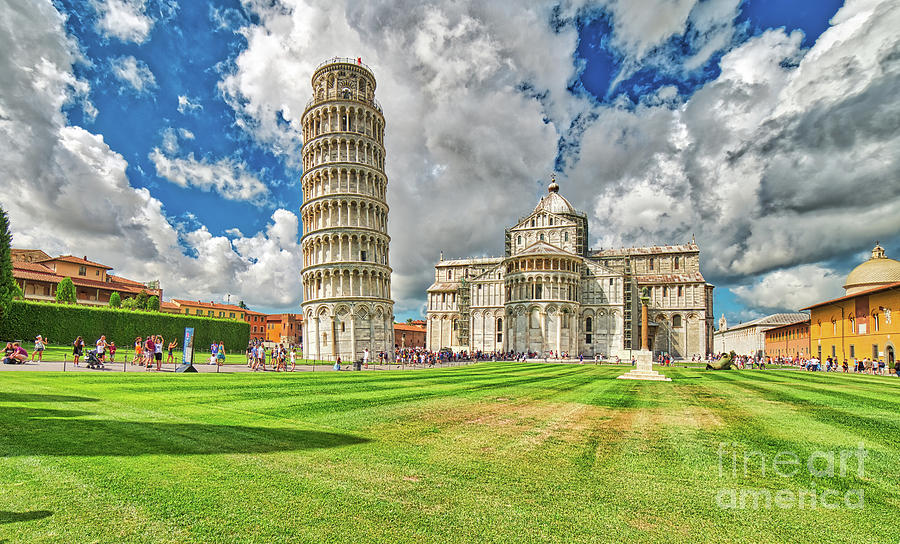 Public square of miracle in Pisa Photograph by Vivida Photo PC