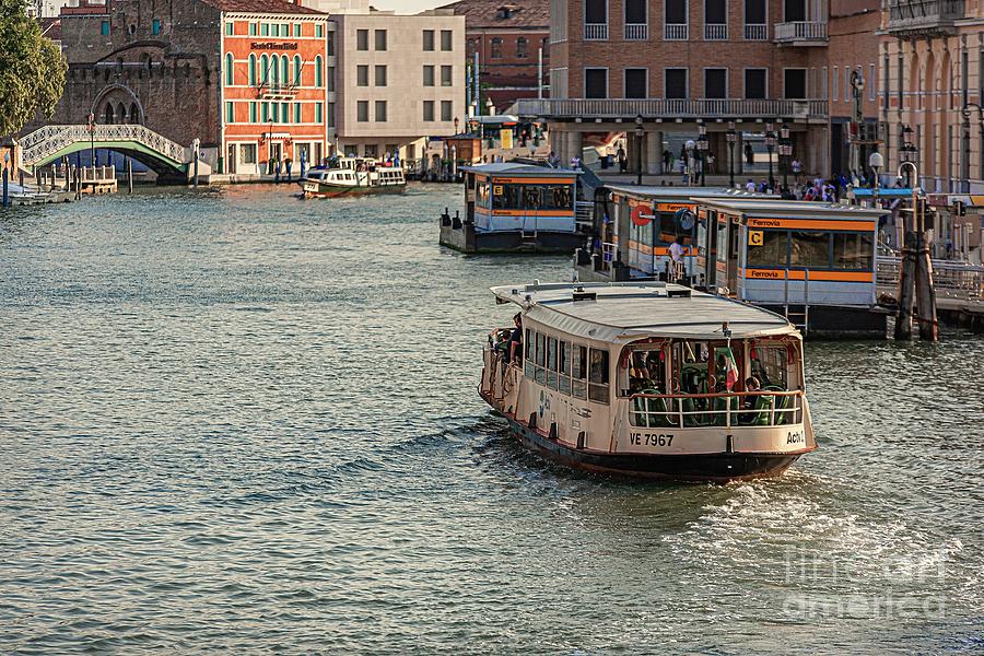 Public Transport By Ferry In Venice Photograph By Filippo Carlot - Pixels