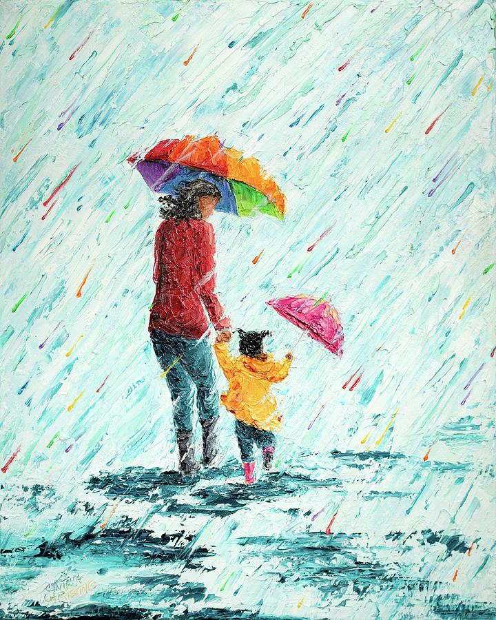 Puddle Jumping No. 8 Painting by Cynthia Christine - Fine Art America