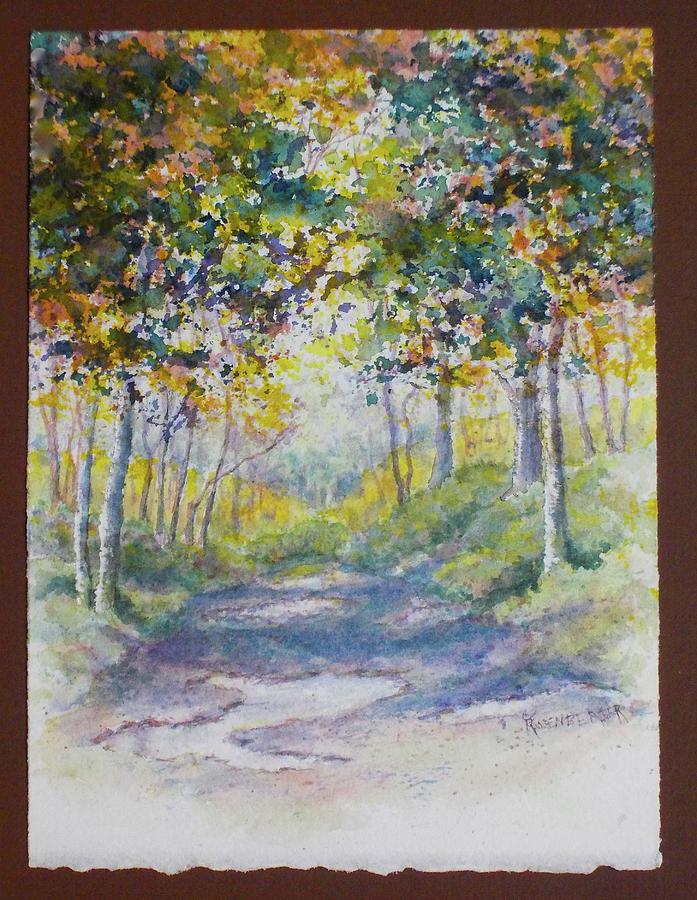 Nature Painting - Puddles on the Path by Carolyn Rosenberger