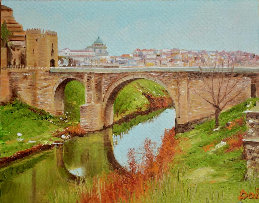 Puente de Alcantara Toledo Spain Painting by Dai Wynn