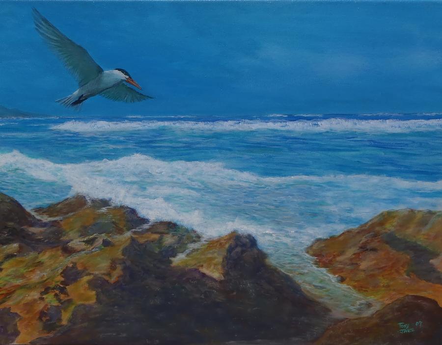 Puerto Nuevo Beach Painting by Tony Rodriguez