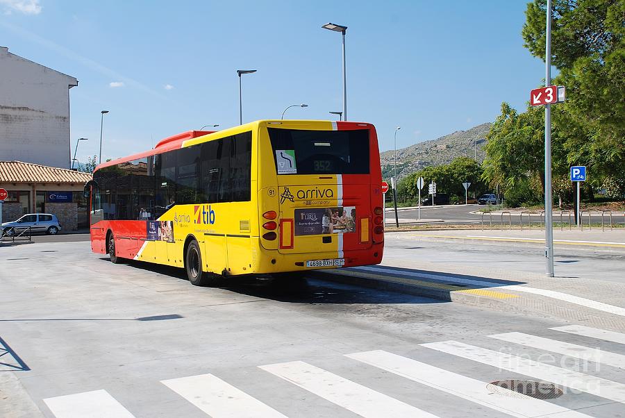 Puerto Pollensa bus station Photograph by David Fowler