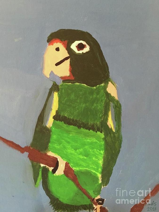 Parrot Painting - Puerto Rican Parrot  by Epic Luis Art