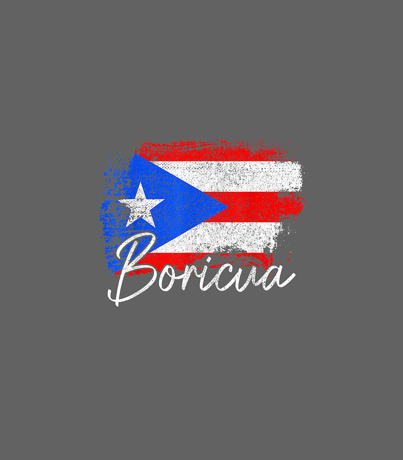 Puerto Rico Boricua Vintage Puerto Rican Flag Pride Digital Art By