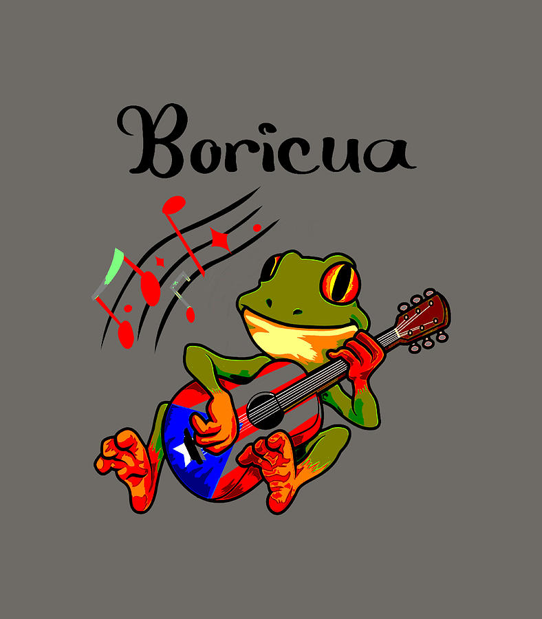 Puerto Rico Coqui Frog Puerto Rican Music Graphic Digital Art by ZakLee ...